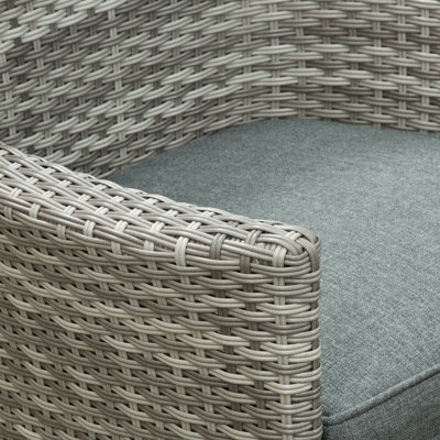 Sarasota 2 Seat Rattan Garden Companion Furniture Set with Aluminium Frame in Grey - 7
