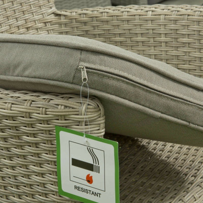 Sarasota 2 Seat Rattan Garden Companion Furniture Set with Aluminium Frame in Natural - 8