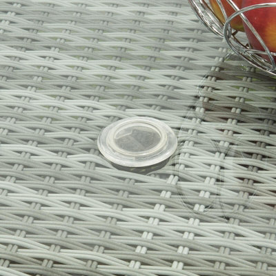 Sarasota 4 Seat Rattan Garden Dining Set with Aluminium Frame in Grey - 5