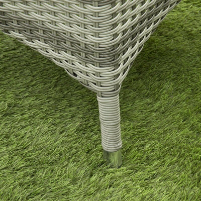 Sarasota 4 Seat Rattan Garden Dining Set with Aluminium Frame in Grey - 8