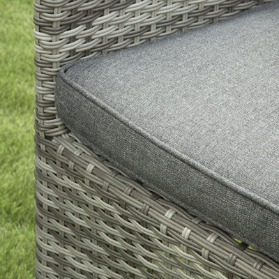 Sarasota 4 Seat Rattan Garden Dining Set with Aluminium Frame in Grey - 9