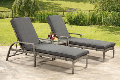 Reclining sun lounger set deals