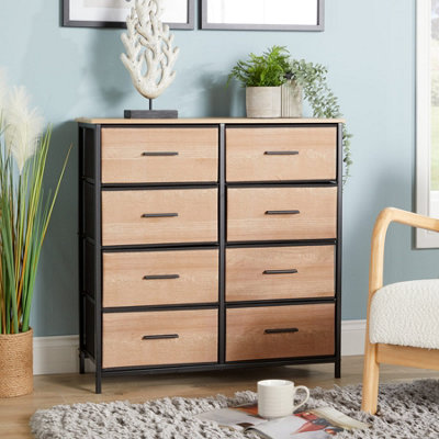 Saronno 8 Drawer Compact Modern Storage Chest 80cm Wide