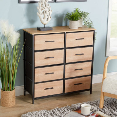 Saronno 8 Drawer Compact Modern Storage Chest 80cm Wide