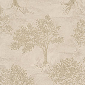 Sartoria Sherwood Cream/Gold Wallpaper