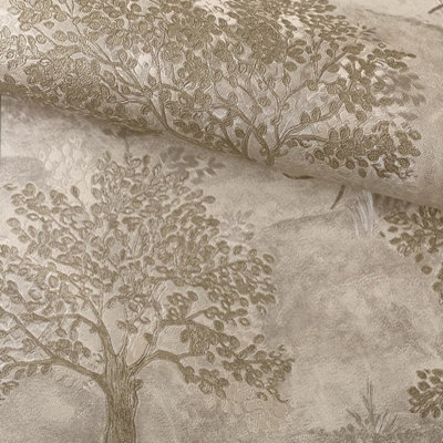 Sartoria Sherwood Cream/Gold Wallpaper