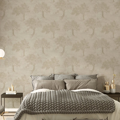 Sartoria Sherwood Cream/Gold Wallpaper