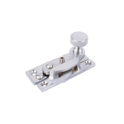 Sash Heritage Claw Fastener with Knurled Knob (Locking) - Satin Chrome