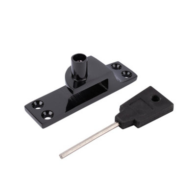 Sash Heritage Locking Keep for Straight Arm Fastener (Standard) - Black