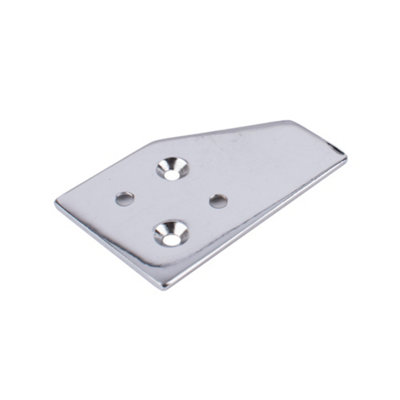 Sash Heritage Spare Striker Plate for Sash stops - 48mm x 28mm - Polished Chrome