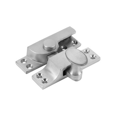 Sash Heritage Straight Arm Fastener Oval Knob - (Standard) - Satin Chrome