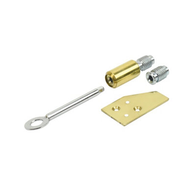 Sash Window Stop (26mm) - Polished Brass