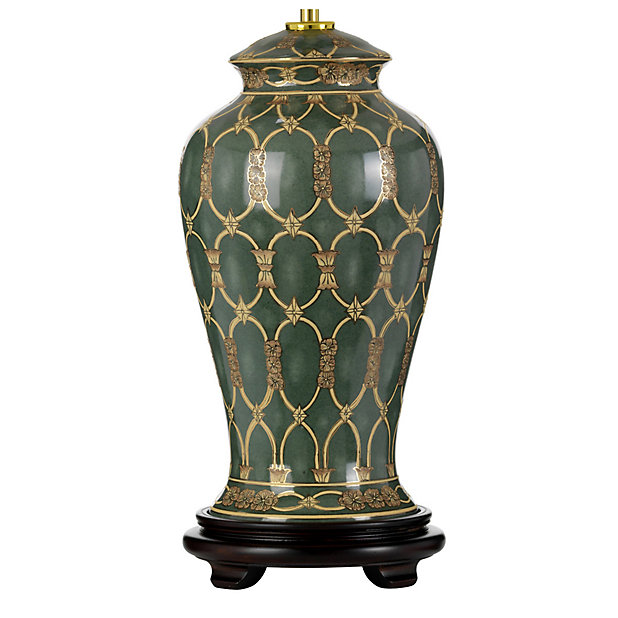 Sashi Traditional Green Oriental, Diy Table Lamp From Vase
