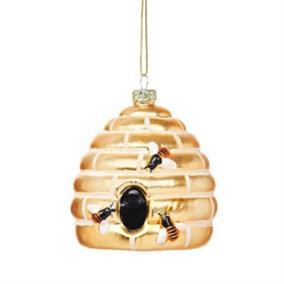Sass & Belle Beehive Gold Shaped Bauble