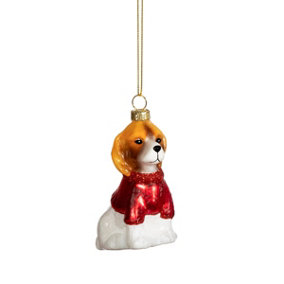 Sass & Belle Dog in Jumper Shaped Bauble