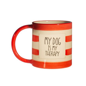 Sass & Belle Dog Therapy Mug In Vibrant Red