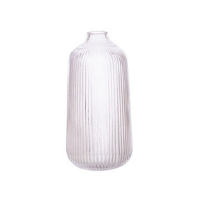 Sass & Belle Fluted Glass Vase, Clear - Tall