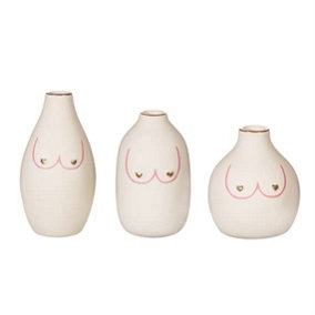 Sass & Belle Girl Power Boobies Vases - Set of 3