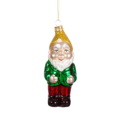 Sass & Belle Glass Gnome Shaped Bauble