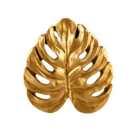 Sass & Belle Gold Cheese Plant Leaf Drawer Knob