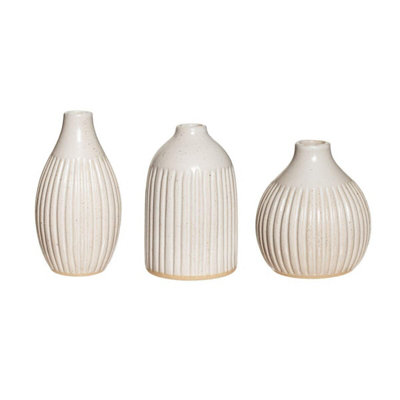 Sass & Belle Grooved Bud Vases - Set of 3