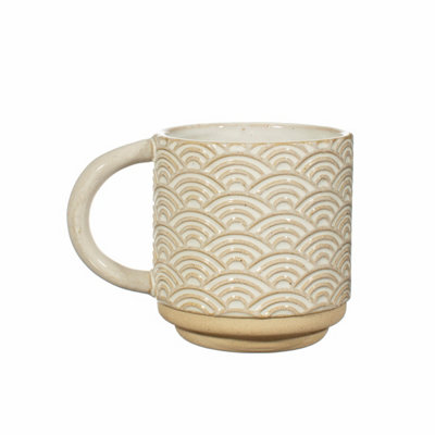 Sass & Belle Japandi Seigaha Wave Pattern Mug