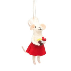 Sass & Belle Mary Baker Mouse Felt Decoration