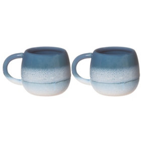 Sass & Belle Mojave Glaze Espresso Blue Mug - Set of 2