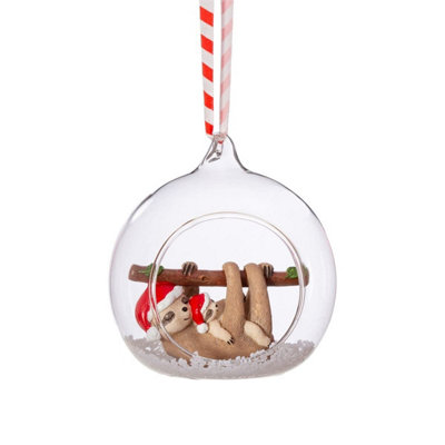 Sass & Belle Mum & Baby Sloth Figurine Bauble