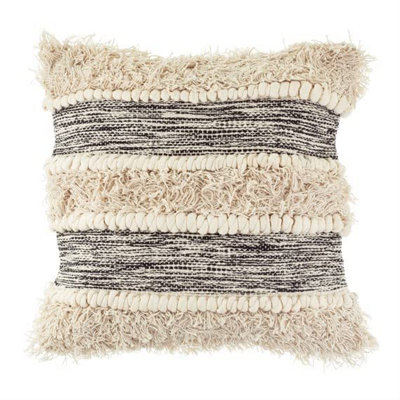 Sass & Belle Scandi Boho Tufted Stripe Cushion Cover