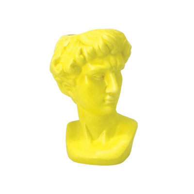 Sass & Belle Small Greek Head Vase Yellow