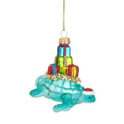 Sass & Belle Turtle With Presents Shaped Bauble Price Comparisons | Compare The Build