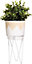 Sass & Belle White Sgrafitto Planter With Wire Stand