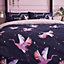 Sassy B Bedding Cosmic Cranes Duvet Cover Set with Pillowcases Navy