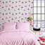 Sassy B Pink Novelty Glitter effect Embossed Wallpaper