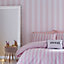 Sassy B Pink Stripe Mica effect Embossed Wallpaper