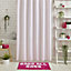 Sassy B Stripe Tease Stripe 180x180cm Shower Curtain Pink