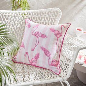 Sassy B Tropical Flamingo 45x45 Indoor/Outdoor Cushion Pink