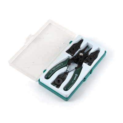 Sata 5Pc Combination Snap Ring Pliers Set Chrome Vanadium Alloy Steel