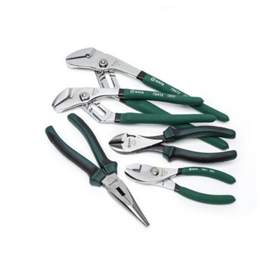 Sata 5Pc Pliers Set - Clear Anti Rust Coating Two-Tone Anti Slip Handle