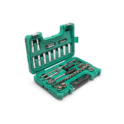 Sata 60Pc 1/2 Dr 6Pt Metric Socket Set  Sockets With Single Hex (6Pt)