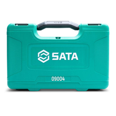 Sata 60Pc 3/8 Drive 6 Point Metric Socket Set Ratchet With Quick Release