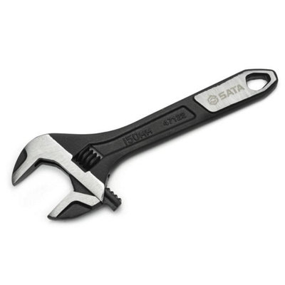 Sata 6In Wide Jaw Heavy Duty Compact Hand Tool Adjustable Wrench
