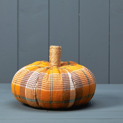 Satchville Tartan Orange Fabric Pumpkin Price Comparisons | Compare The Build