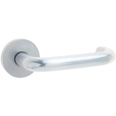 Satin Anodised Aluminium 19mm Round Bar Handle on Rose - Lightweight & Stylish - Interior Handle