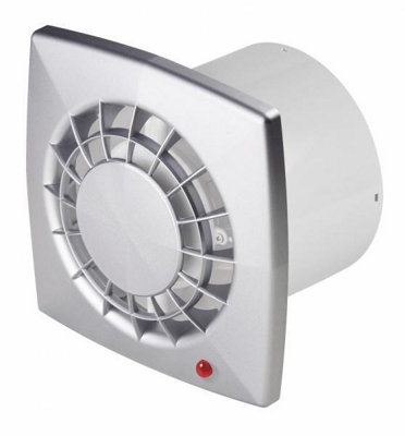 Satin Bathroom & Kitchen Extractor Fan 100mm with Timer Ventilator ...