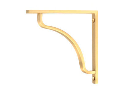 Satin Brass Abingdon Shelf Bracket (150mm x 150mm)