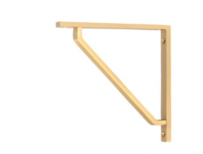 Satin Brass Barton Shelf Bracket (150mm x 150mm)