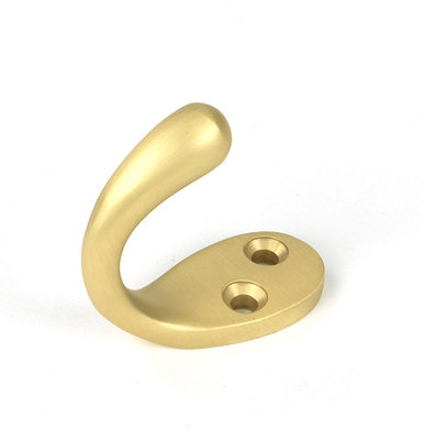 Satin Brass Celtic Single Robe Hook