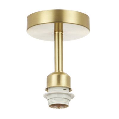 Satin Brass Gold Plated Ceiling Light Fitting for Industrial Style